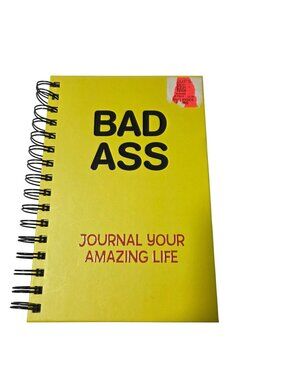 Bad Ass Journal Your Amazing Life Yellow Spiral Hardcover Notebook Diary 8.5 X 6